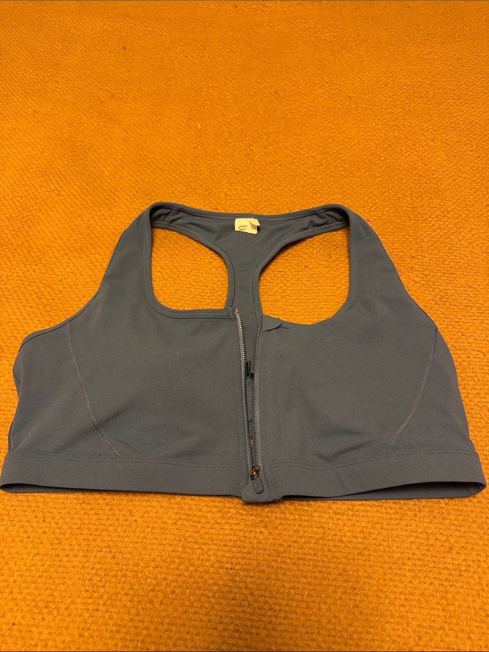 Women’s Front-Zip Fabletics Sports Bra - Blue Sz L
